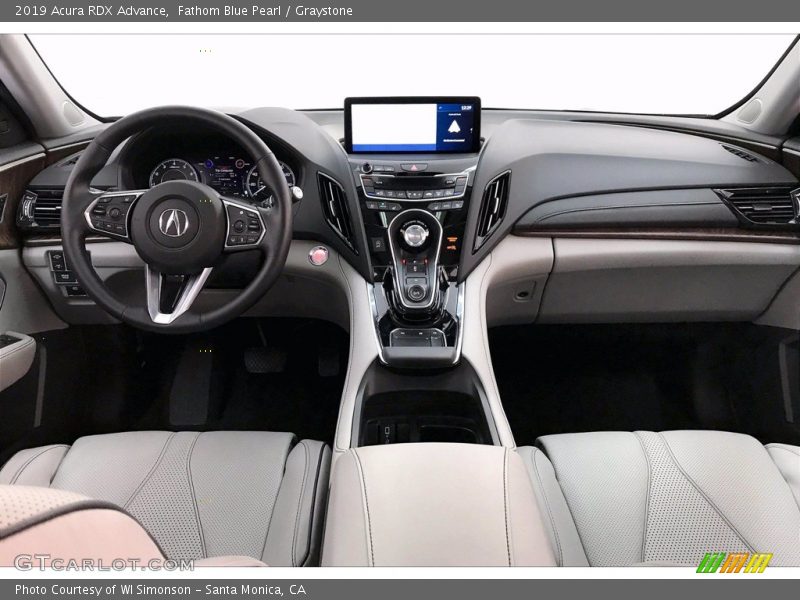 Fathom Blue Pearl / Graystone 2019 Acura RDX Advance