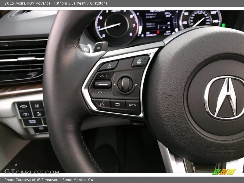Fathom Blue Pearl / Graystone 2019 Acura RDX Advance
