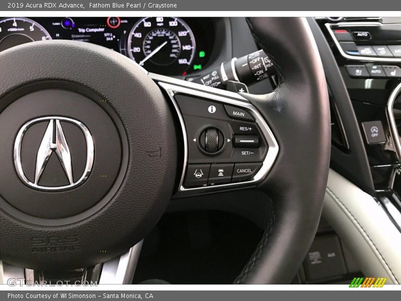 Fathom Blue Pearl / Graystone 2019 Acura RDX Advance