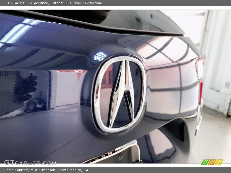 Fathom Blue Pearl / Graystone 2019 Acura RDX Advance