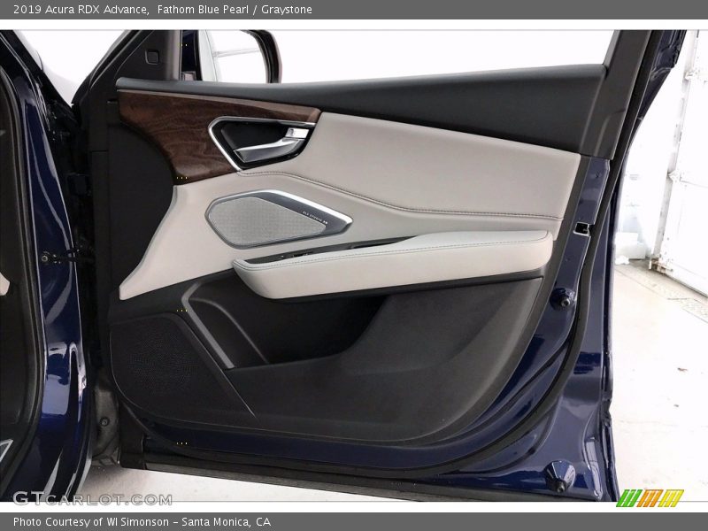 Fathom Blue Pearl / Graystone 2019 Acura RDX Advance