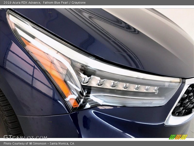 Fathom Blue Pearl / Graystone 2019 Acura RDX Advance