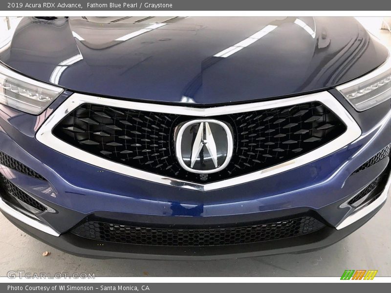 Fathom Blue Pearl / Graystone 2019 Acura RDX Advance