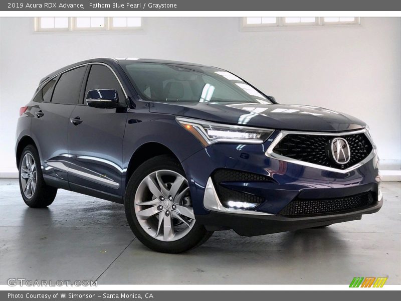 Fathom Blue Pearl / Graystone 2019 Acura RDX Advance