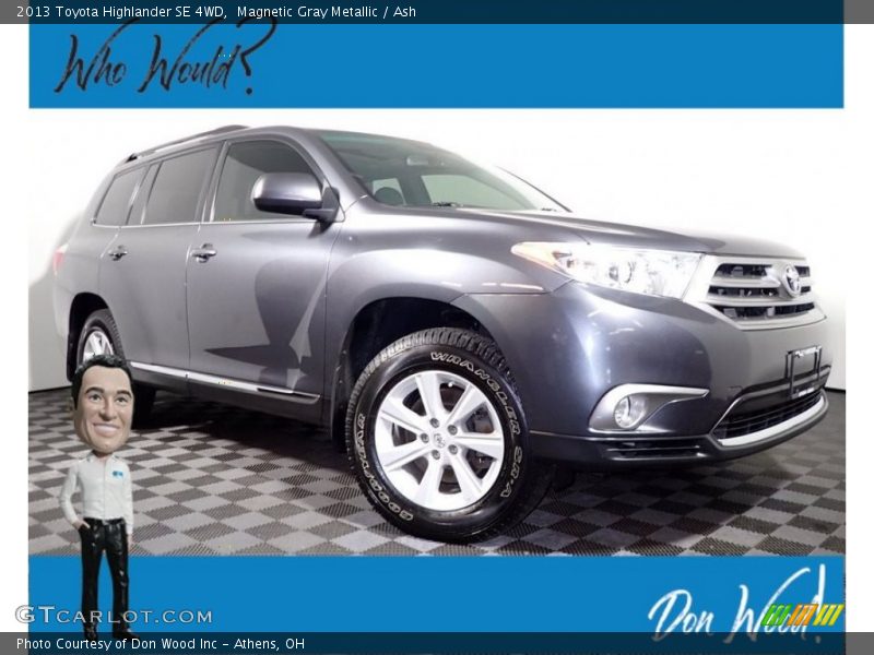 Magnetic Gray Metallic / Ash 2013 Toyota Highlander SE 4WD