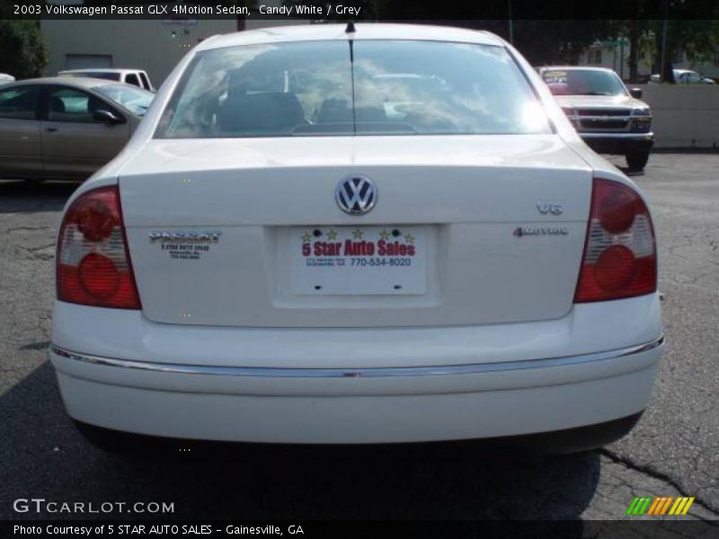 Candy White / Grey 2003 Volkswagen Passat GLX 4Motion Sedan