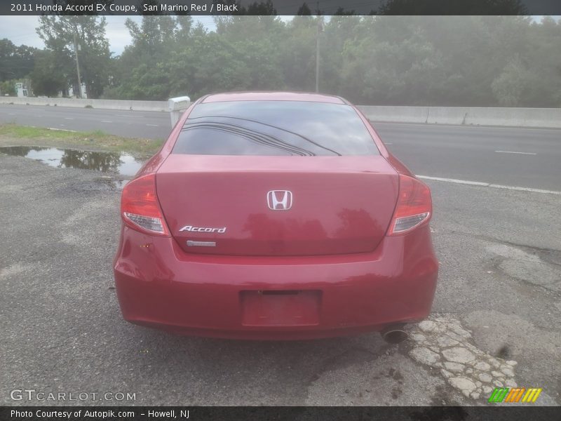San Marino Red / Black 2011 Honda Accord EX Coupe