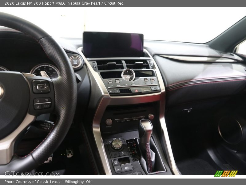 Nebula Gray Pearl / Circuit Red 2020 Lexus NX 300 F Sport AWD