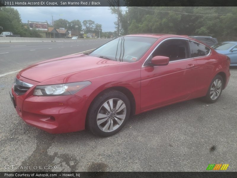 San Marino Red / Black 2011 Honda Accord EX Coupe