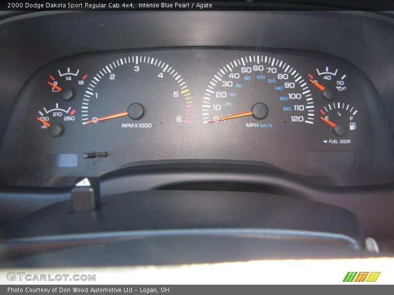 Intense Blue Pearl / Agate 2000 Dodge Dakota Sport Regular Cab 4x4
