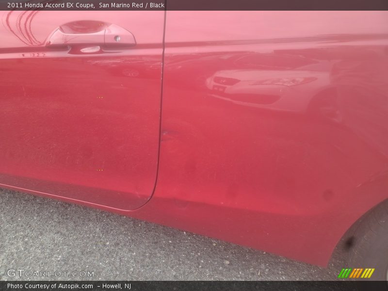 San Marino Red / Black 2011 Honda Accord EX Coupe