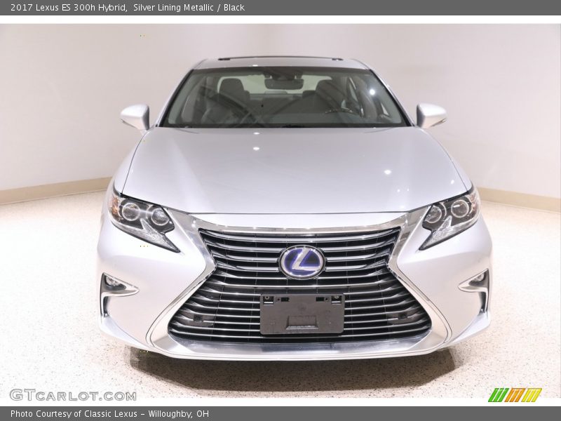 Silver Lining Metallic / Black 2017 Lexus ES 300h Hybrid
