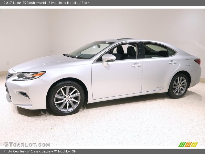Silver Lining Metallic / Black 2017 Lexus ES 300h Hybrid