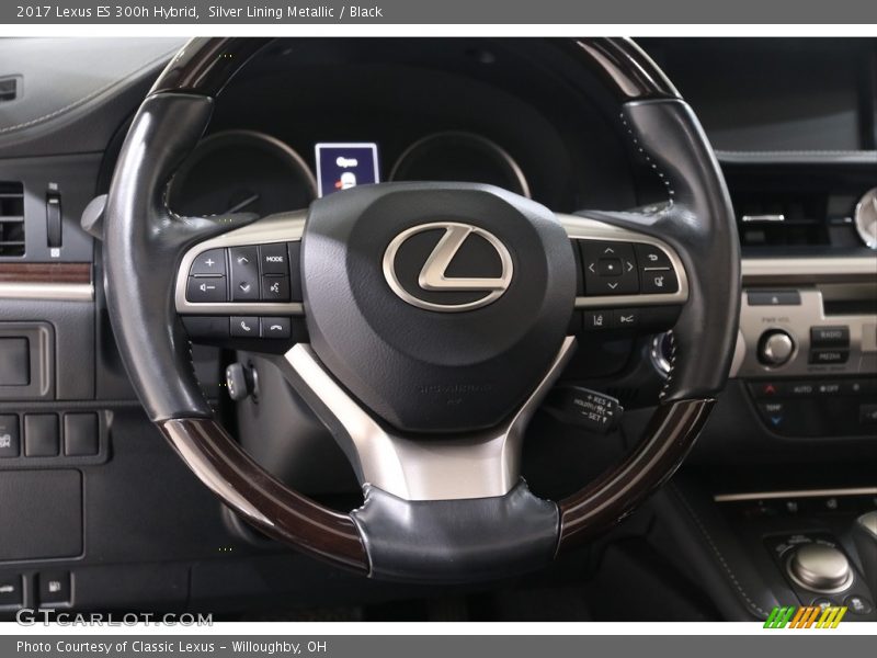 Silver Lining Metallic / Black 2017 Lexus ES 300h Hybrid
