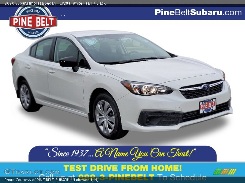 Crystal White Pearl / Black 2020 Subaru Impreza Sedan