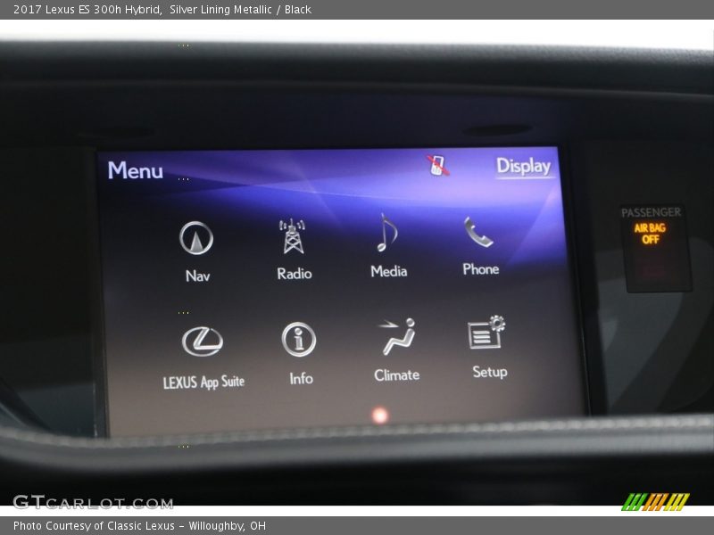 Silver Lining Metallic / Black 2017 Lexus ES 300h Hybrid