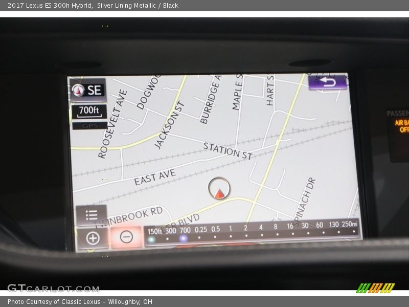 Silver Lining Metallic / Black 2017 Lexus ES 300h Hybrid