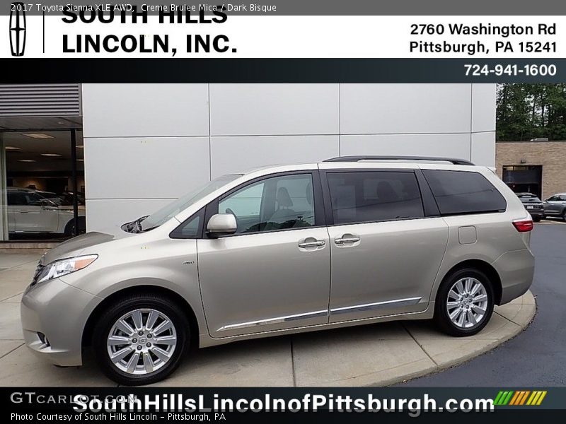 Creme Brulee Mica / Dark Bisque 2017 Toyota Sienna XLE AWD