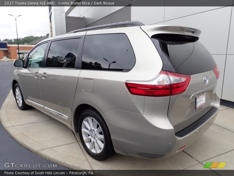 Creme Brulee Mica / Dark Bisque 2017 Toyota Sienna XLE AWD
