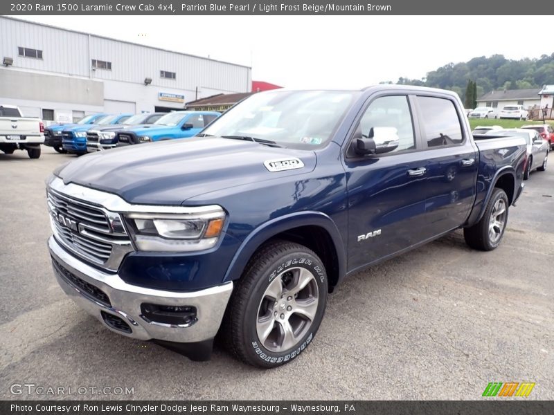 Patriot Blue Pearl / Light Frost Beige/Mountain Brown 2020 Ram 1500 Laramie Crew Cab 4x4