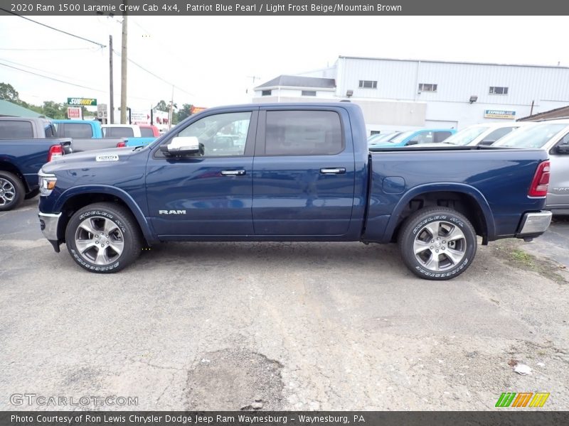 Patriot Blue Pearl / Light Frost Beige/Mountain Brown 2020 Ram 1500 Laramie Crew Cab 4x4
