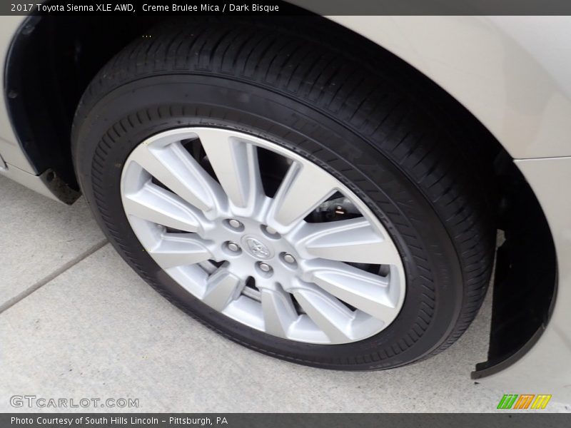 Creme Brulee Mica / Dark Bisque 2017 Toyota Sienna XLE AWD