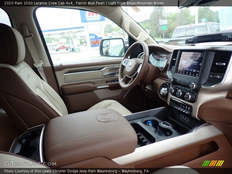 Patriot Blue Pearl / Light Frost Beige/Mountain Brown 2020 Ram 1500 Laramie Crew Cab 4x4