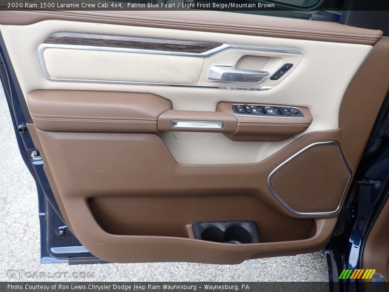 Patriot Blue Pearl / Light Frost Beige/Mountain Brown 2020 Ram 1500 Laramie Crew Cab 4x4