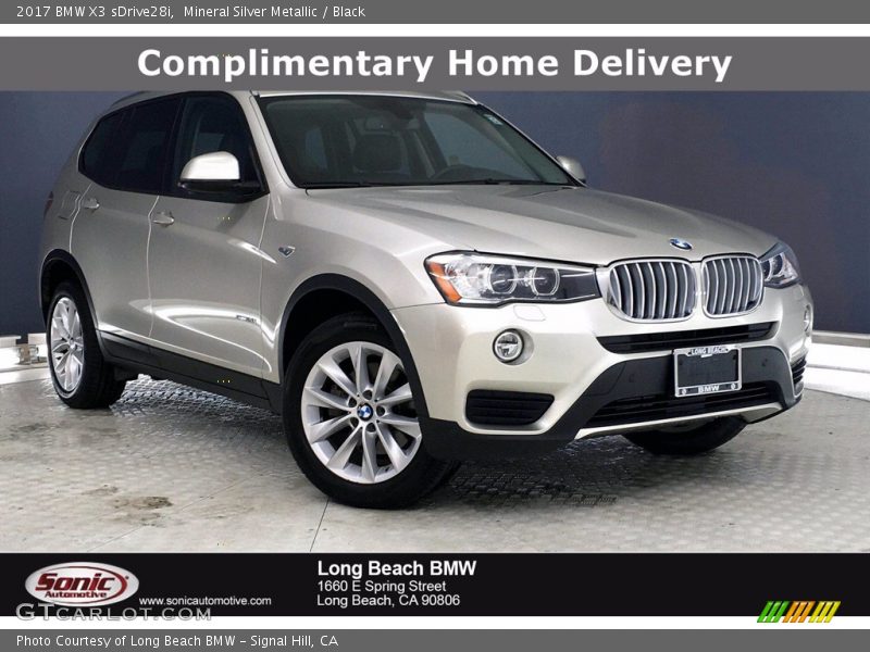 Mineral Silver Metallic / Black 2017 BMW X3 sDrive28i