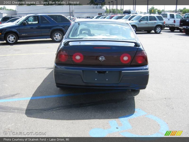 Navy Blue Metallic / Neutral 2002 Chevrolet Impala LS