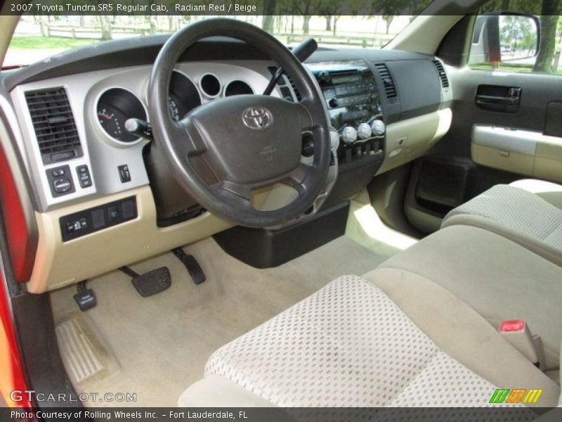Radiant Red / Beige 2007 Toyota Tundra SR5 Regular Cab