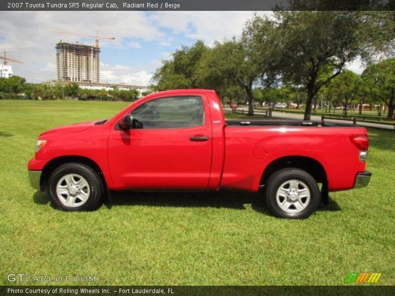 Radiant Red / Beige 2007 Toyota Tundra SR5 Regular Cab
