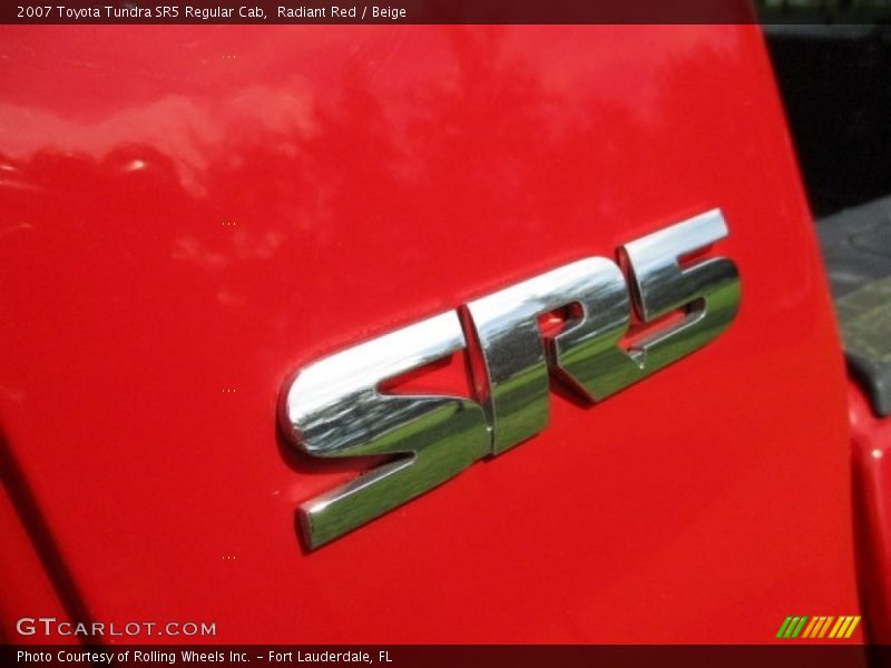 Radiant Red / Beige 2007 Toyota Tundra SR5 Regular Cab