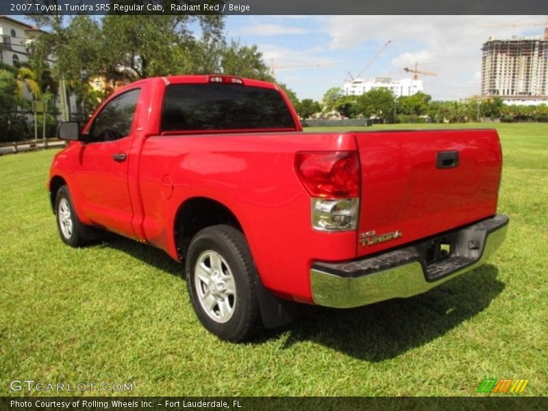 Radiant Red / Beige 2007 Toyota Tundra SR5 Regular Cab