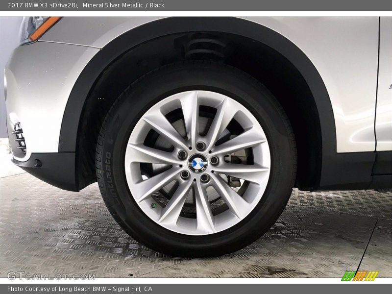 Mineral Silver Metallic / Black 2017 BMW X3 sDrive28i