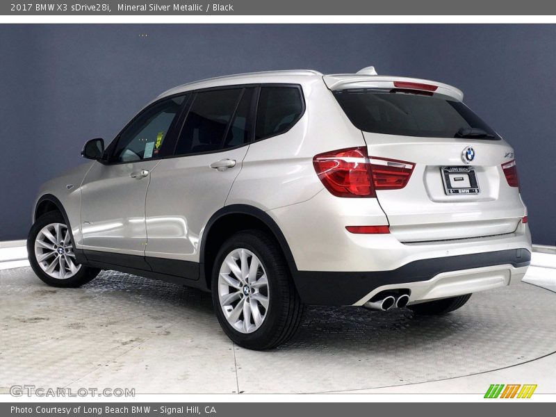Mineral Silver Metallic / Black 2017 BMW X3 sDrive28i