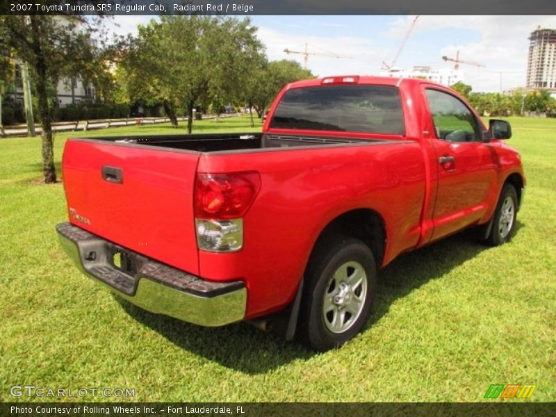 Radiant Red / Beige 2007 Toyota Tundra SR5 Regular Cab