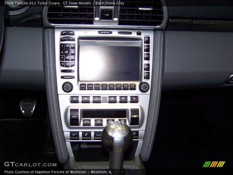 GT Silver Metallic / Black/Stone Grey 2008 Porsche 911 Turbo Coupe
