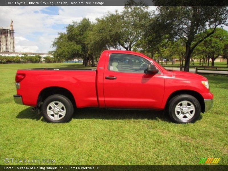 Radiant Red / Beige 2007 Toyota Tundra SR5 Regular Cab
