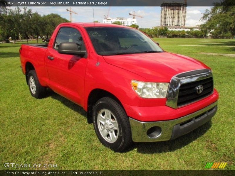 Radiant Red / Beige 2007 Toyota Tundra SR5 Regular Cab