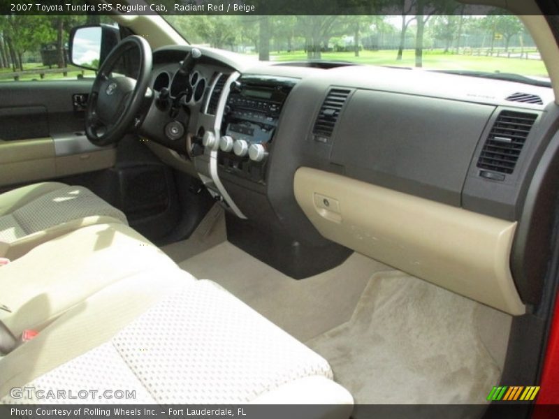Radiant Red / Beige 2007 Toyota Tundra SR5 Regular Cab