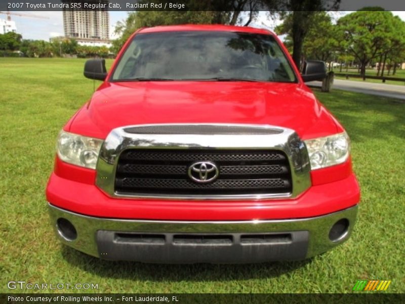 Radiant Red / Beige 2007 Toyota Tundra SR5 Regular Cab