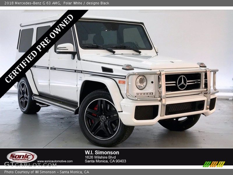 Polar White / designo Black 2018 Mercedes-Benz G 63 AMG