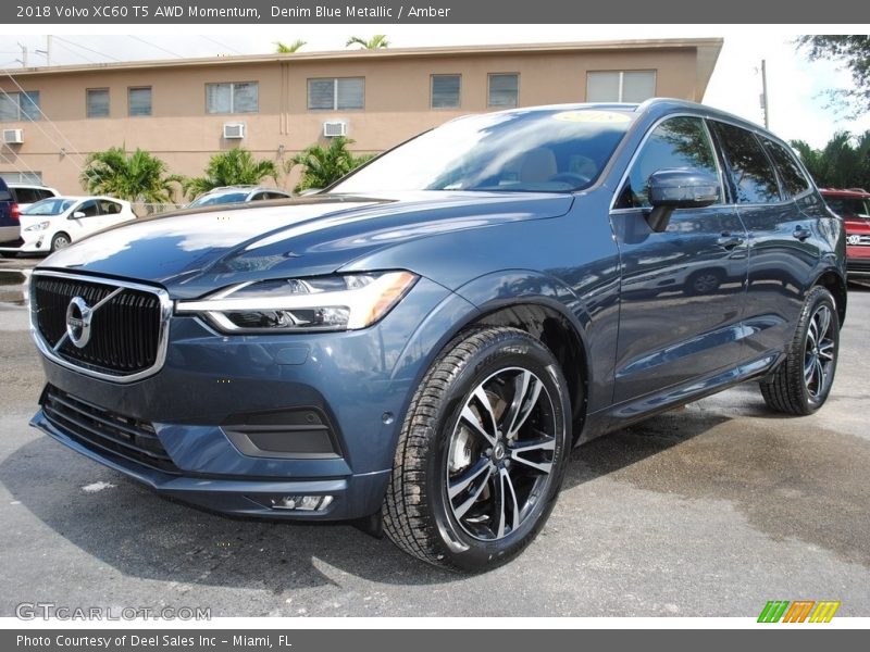 Denim Blue Metallic / Amber 2018 Volvo XC60 T5 AWD Momentum