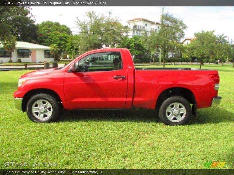 Radiant Red / Beige 2007 Toyota Tundra SR5 Regular Cab