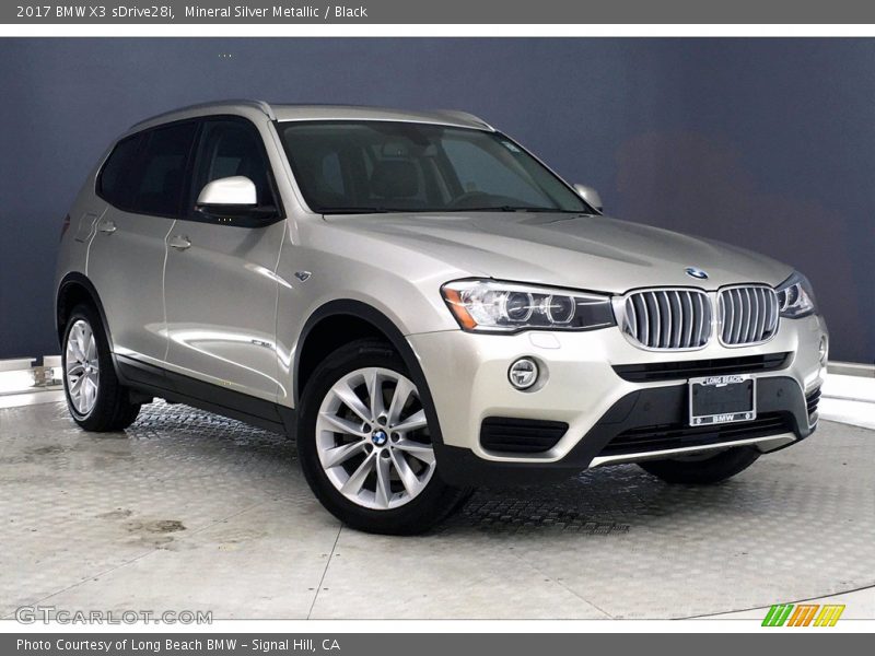 Mineral Silver Metallic / Black 2017 BMW X3 sDrive28i