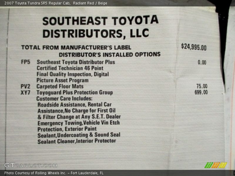 Radiant Red / Beige 2007 Toyota Tundra SR5 Regular Cab