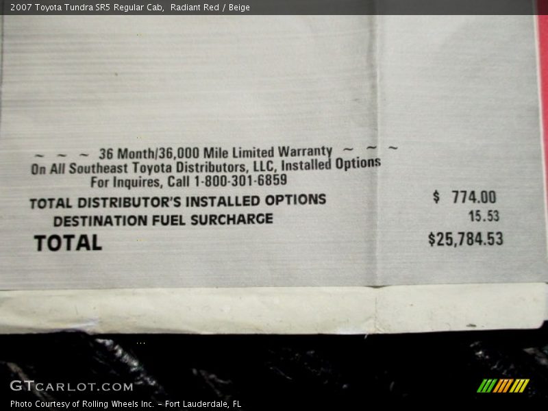 Radiant Red / Beige 2007 Toyota Tundra SR5 Regular Cab