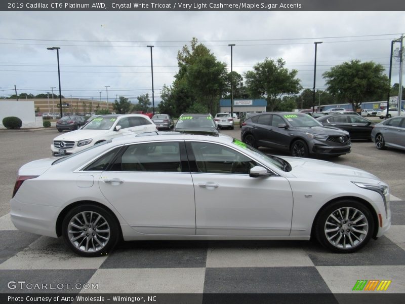 Crystal White Tricoat / Very Light Cashmere/Maple Sugar Accents 2019 Cadillac CT6 Platinum AWD