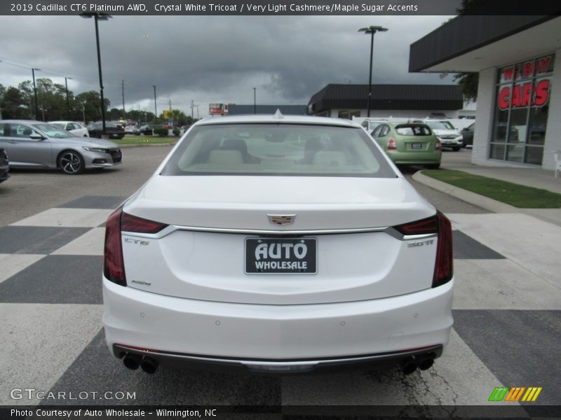 Crystal White Tricoat / Very Light Cashmere/Maple Sugar Accents 2019 Cadillac CT6 Platinum AWD